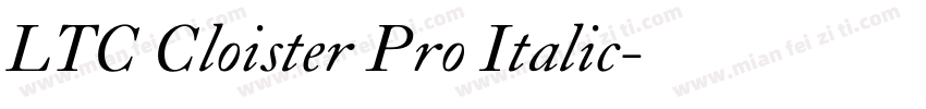 LTC Cloister Pro Italic字体转换